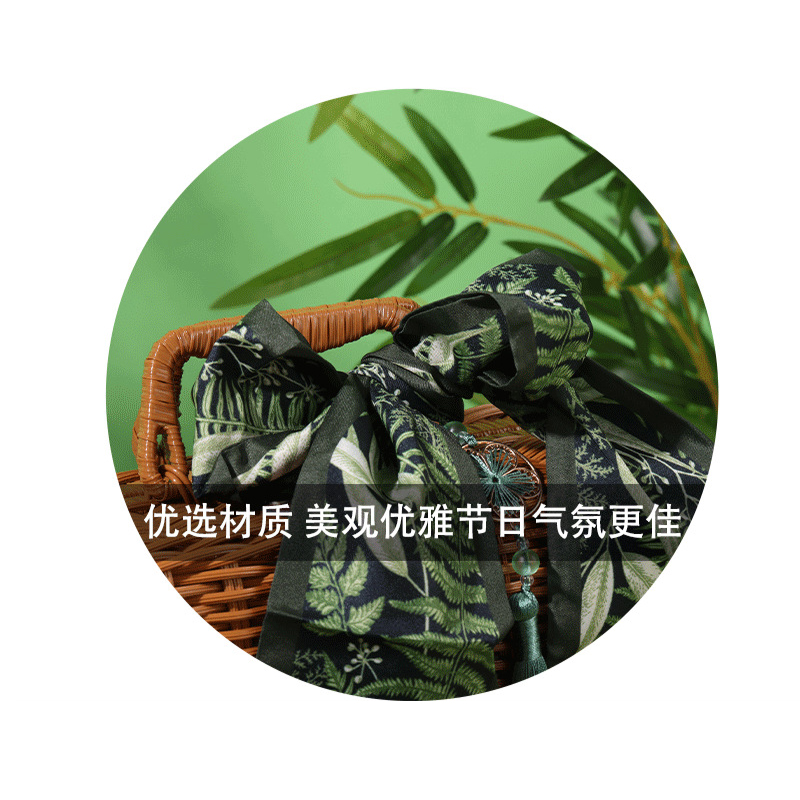 大麦城定制 创意藤编竹编篮子礼品盒中号