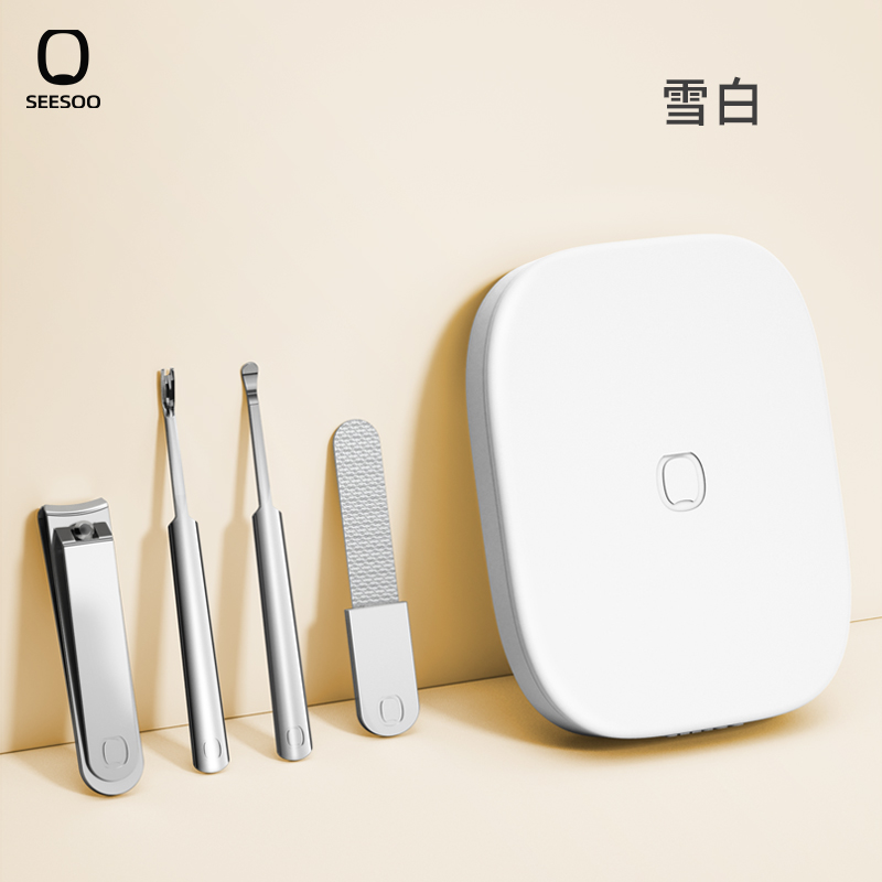 七素 炫彩小贝壳指甲套装4件套 Q1A377396白色