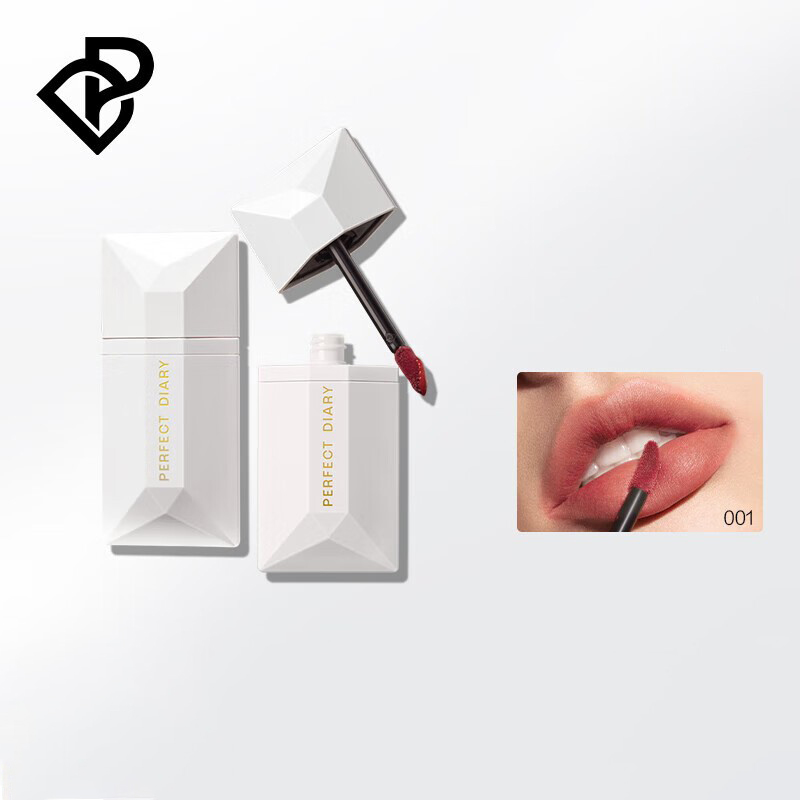 PERFECT DIARY完美日记 薄透雾感名片唇釉 001裸粉色