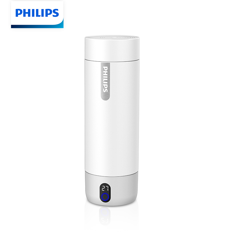 飞利浦（PHILIPS）烧水杯电热水杯 便携式加热保温杯316内胆 AWP2792白色