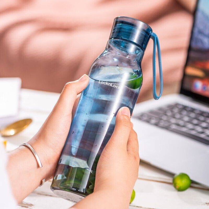 乐扣乐扣 塑料杯子 ABF644蓝色550ml