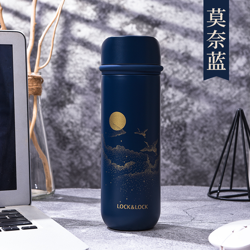 乐扣乐扣LOCK&LOCK 陶瓷内胆保温杯鹤舞一品高升杯D款 蓝色