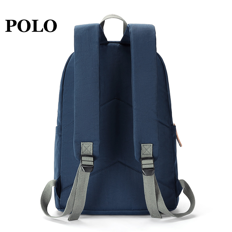 POLO 男双肩包时尚韩版书包14英寸电脑包大容量潮流背包 091601