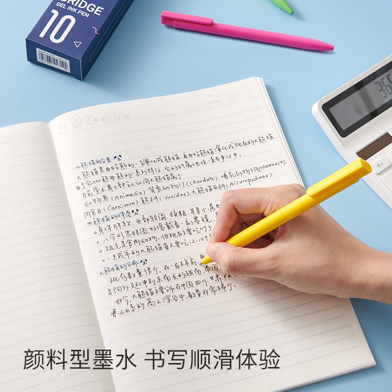 KACO 锐吉 按动式中性笔10支套装 0.5黑色