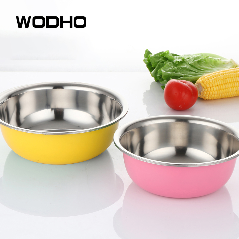 万德霍 炫彩料盆两件套 WDH-G0131258 黄+粉
