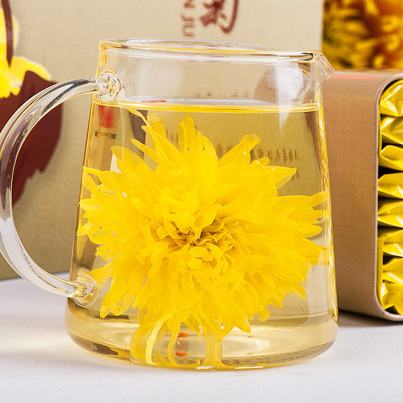 （扶贫产品）菊芝韵 金丝皇菊菊花茶贡品铁盒装 16朵
