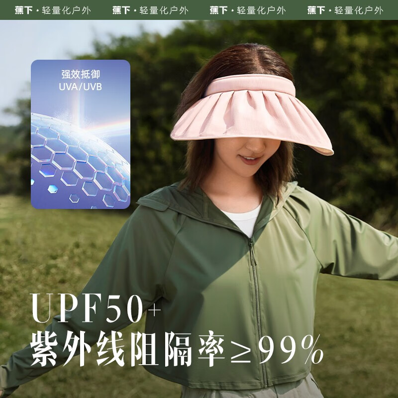 蕉下 2022纭际系列贝壳防晒空顶帽（升级款）颜色随机