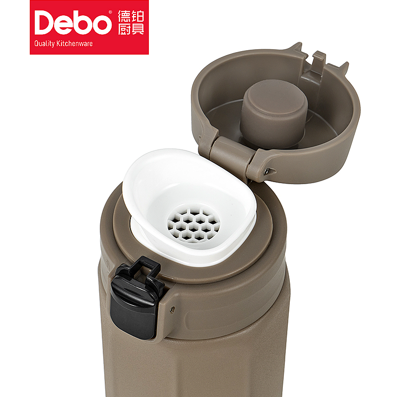  德铂 卡特希八角保温杯弹跳杯 DEP-888金棕色