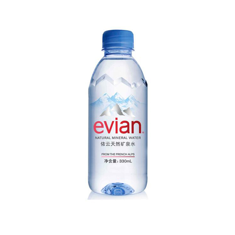 法国原装进口依云evian天然矿泉水330ml24瓶整箱装