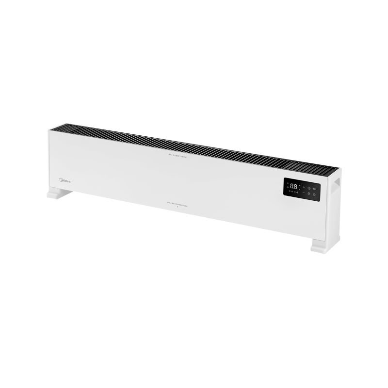 美的（Midea）踢脚线电暖器取暖器移动地暖2200W防水浴室卧室办公室无光无声遥控温显干衣NDV-FR