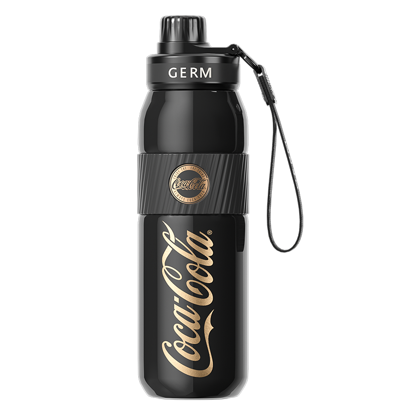 GERM格沵 可口可乐联名款元气运动保温杯580ml(暮黑) GE-CK23AW-B37