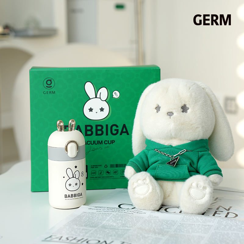 GERM格沵 星愿兔保温杯200ml（青草绿）GE-22AW-B2
