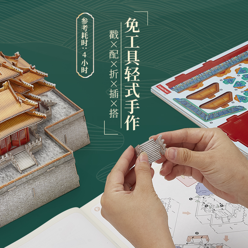 乐立方 角楼拼装建筑模型中国风3D立体拼图 CN6003h