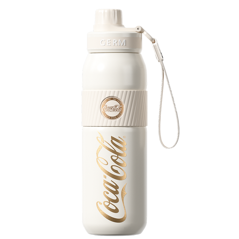 GERM格沵 可口可乐联名款元气运动保温杯580ml(杏米) GE-CK23AW-B37