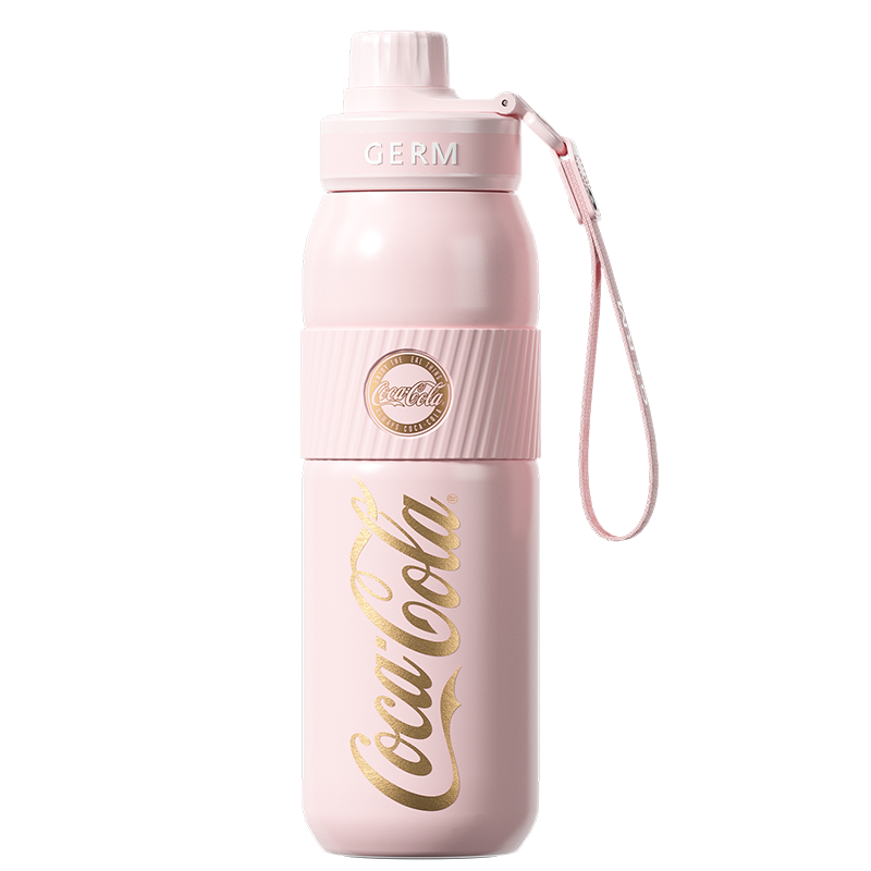 GERM格沵 可口可乐联名款元气运动保温杯580ml(果粉) GE-CK23AW-B37