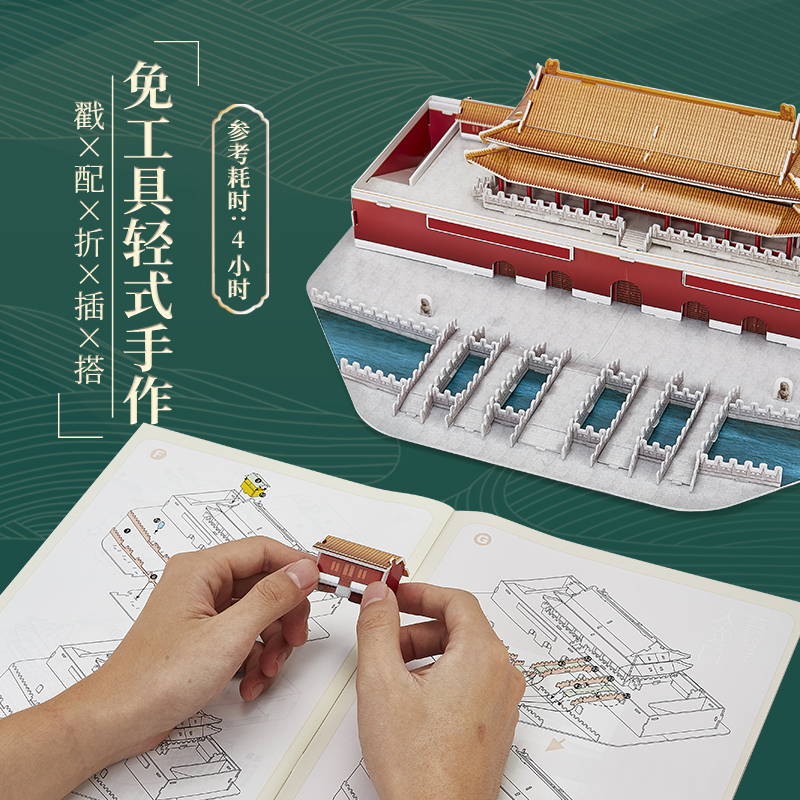 乐立方 天安门3D立体拼图拼装玩具手工diy拼插积木建筑模型 CN6002h