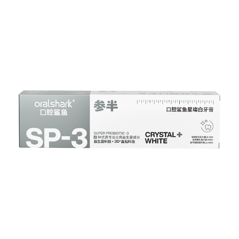 参半 oralshark星璨白白桃SP-3牙膏160g*3（CP-KQ-YG-0017-3）