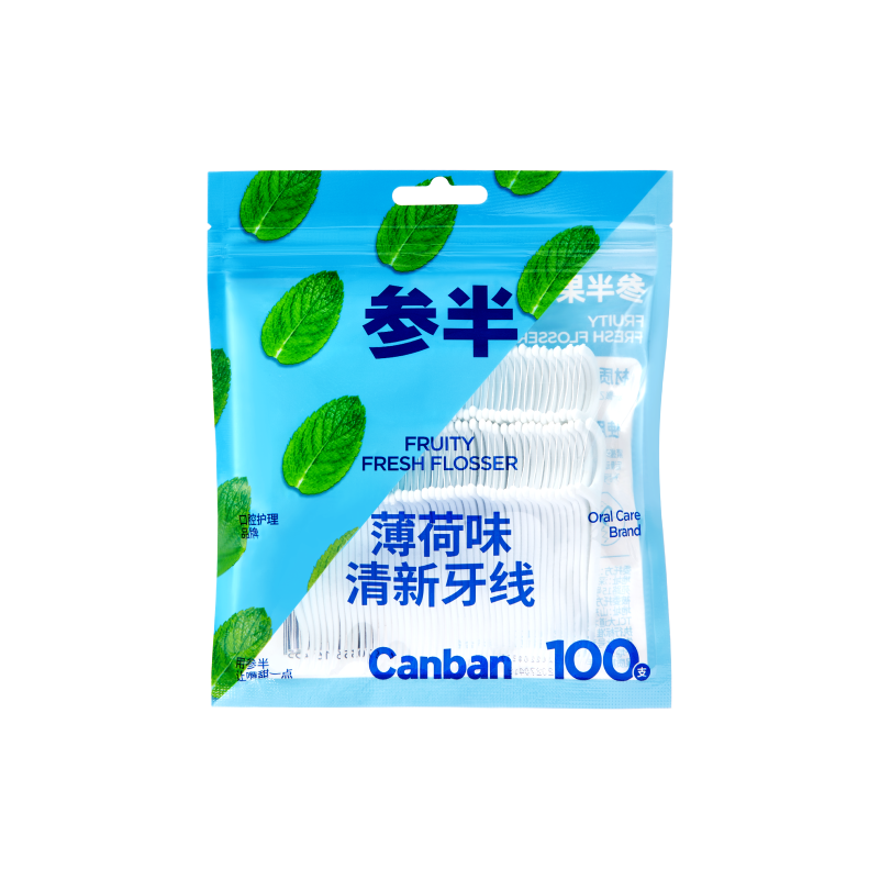 参半 果味牙线100只 薄荷KQ-YX-0011