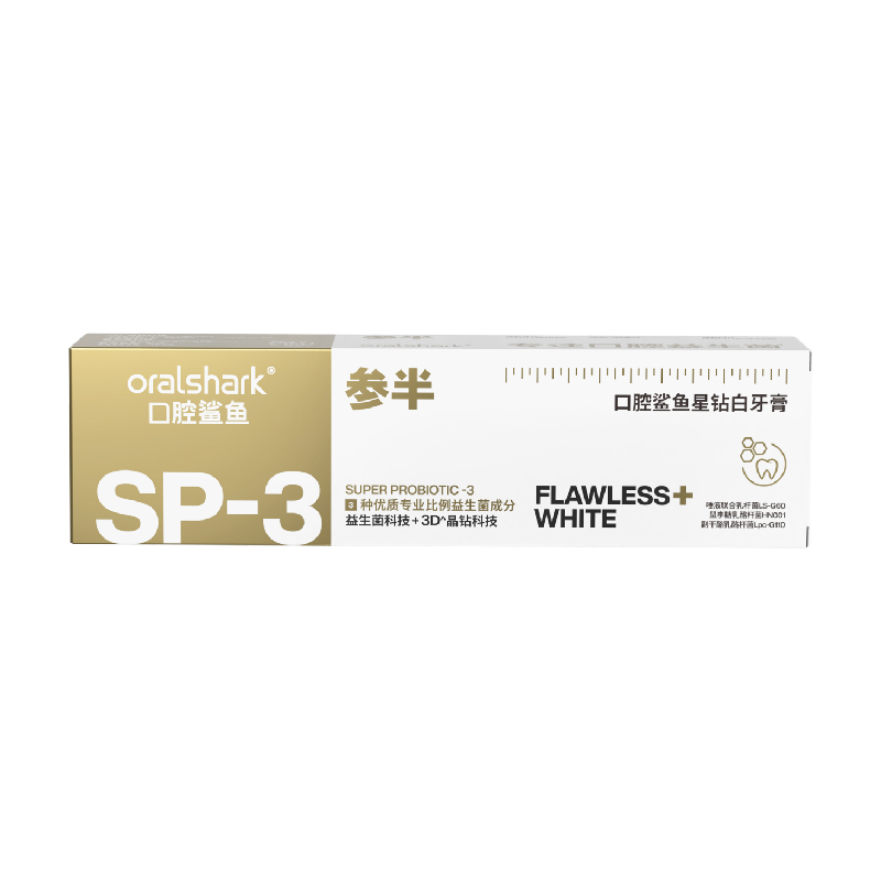 参半 oralshark星钻白青提SP-3牙膏160g*3（CP-KQ-YG-0018-3）