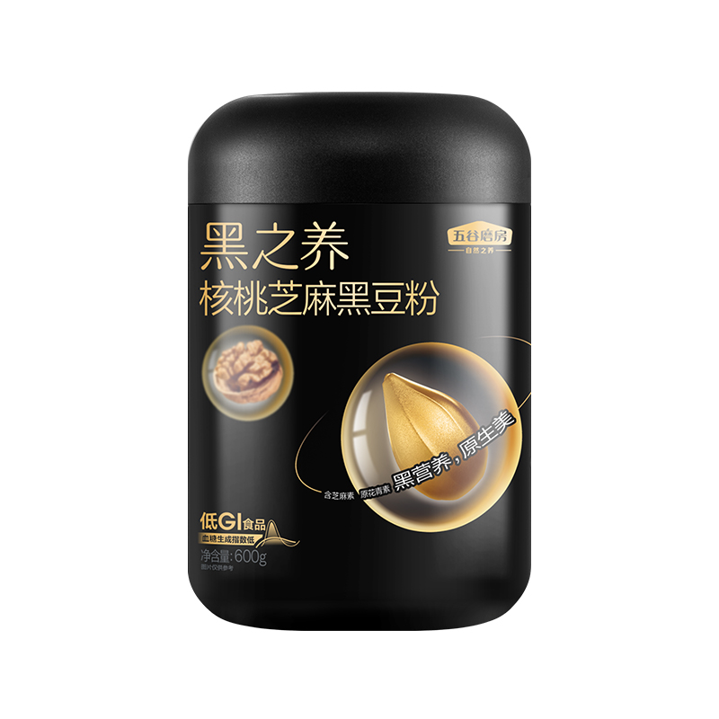 五谷磨房 核桃芝麻黑豆粉 600g/罐