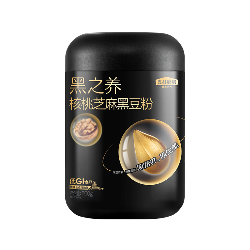 五谷磨房 核桃芝麻黑豆粉 600g/罐