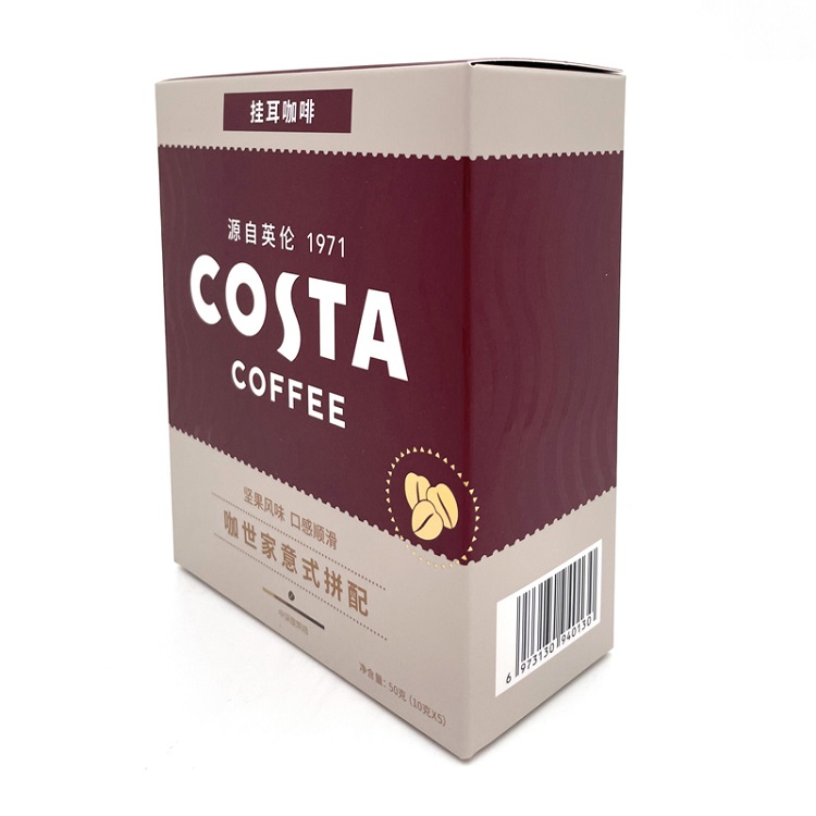 COSTA 咖世家挂耳咖啡手冲滴滤咖啡美式黑咖啡精品咖啡粉现磨 意式拼配10gx5片装