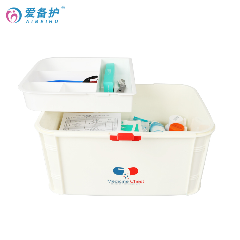 爱备护（AIBEIHU）家庭护理系列急救箱大号双层家用药品收纳盒 ABH-J002A