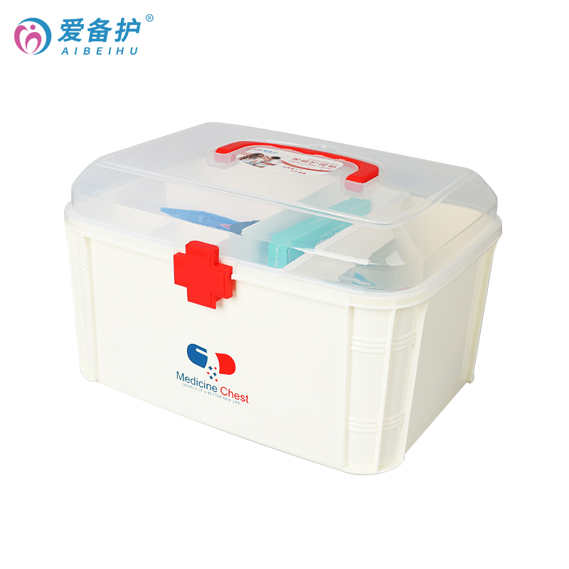 爱备护（AIBEIHU）家庭护理系列急救箱大号双层家用药品收纳盒 ABH-J002A