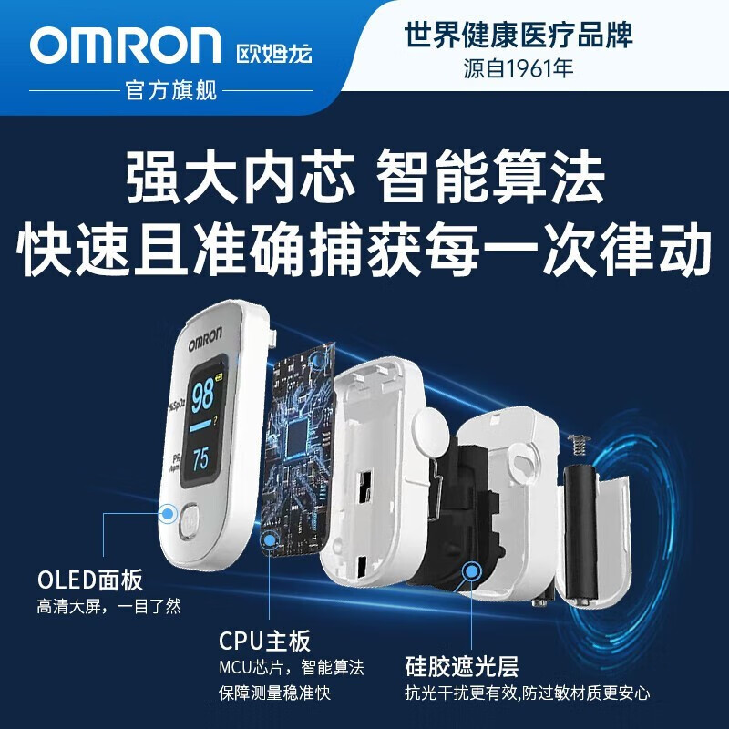 保互通定制欧姆龙 指夹式脉搏血氧仪 HPO-101
