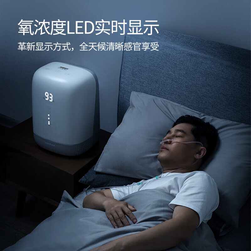 鱼跃(yuwell)制氧机医用带雾化吸氧机3升家用老人孕妇氧气机 7F-3GW