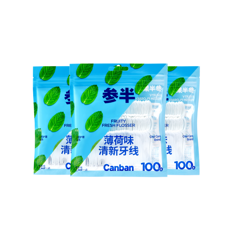 参半 果味牙线100只 薄荷KQ-YX-0011