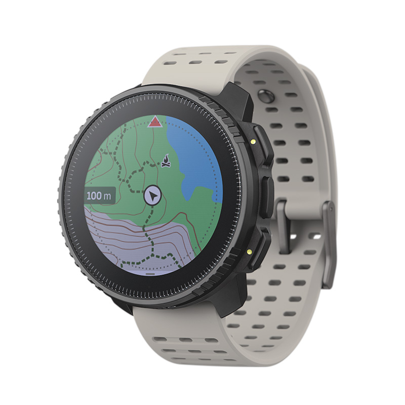 颂拓（SUUNTO）Vertical砂石白 运动手表 户外多功能腕表健身跑步登山太阳能监测