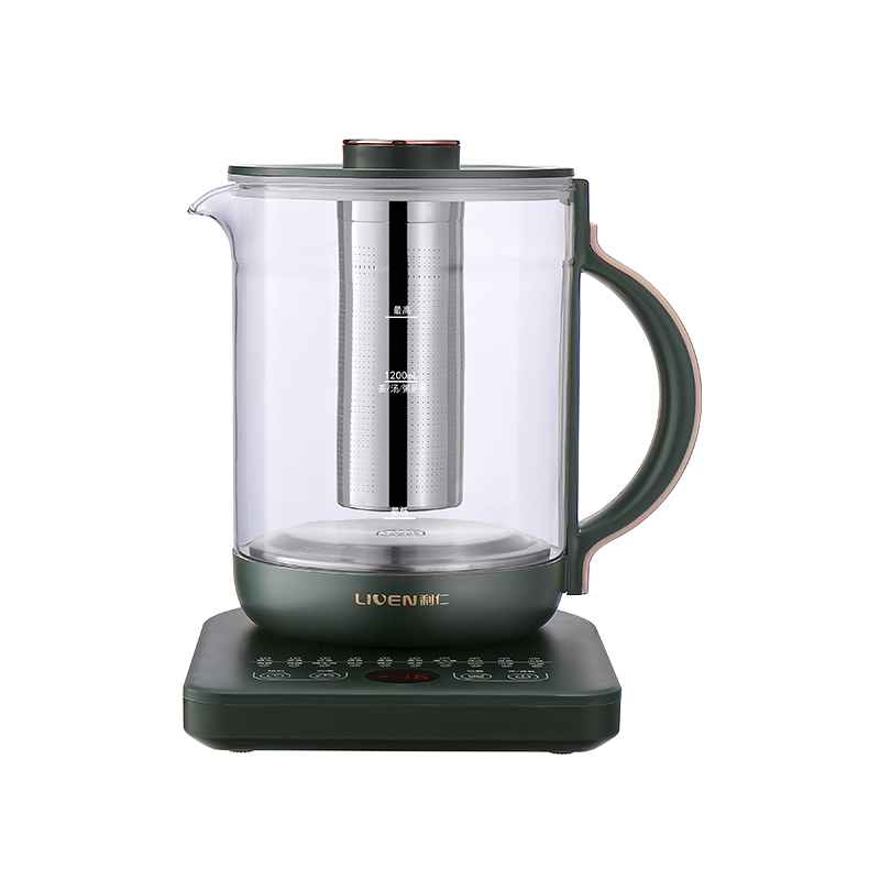 利仁（Liven）养生壶煮茶器花茶壶电茶壶电水壶烧水壶电热水壶1.6L玻璃电水壶 LPYH-1603绿色