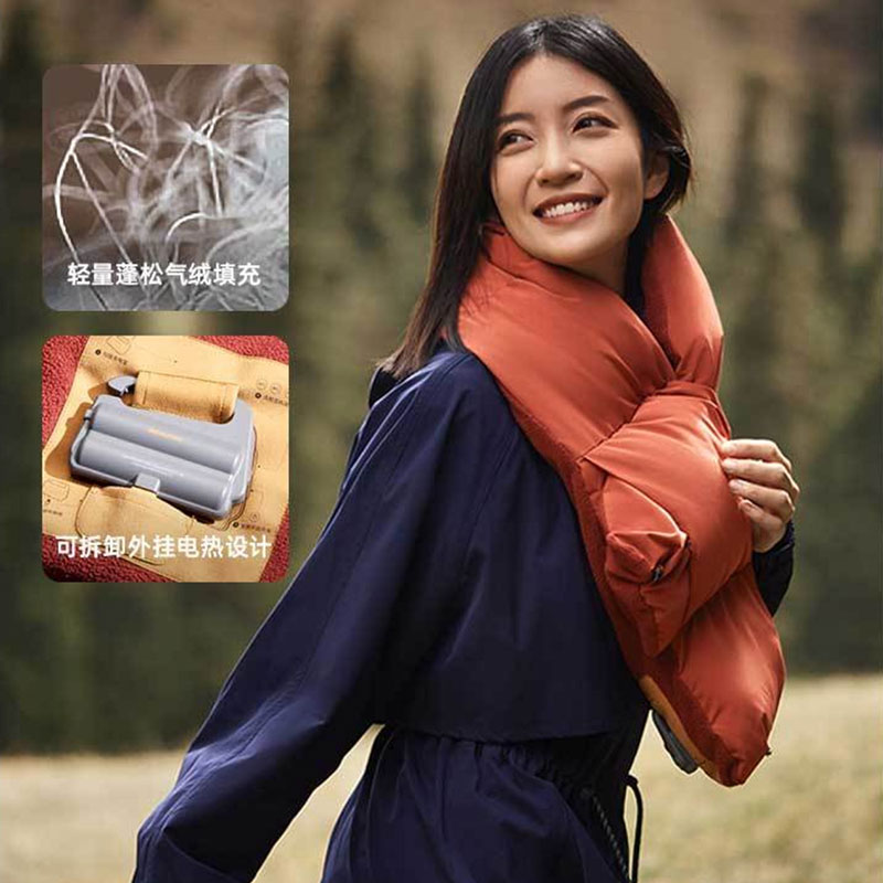 蕉下（beneunder）发热围巾女披肩保暖冬季围脖男士送女生长辈妈妈生日礼物 桑葚红