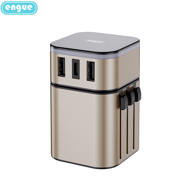 engue恩谷 劲量3A双USB全球转换插头 EG-701