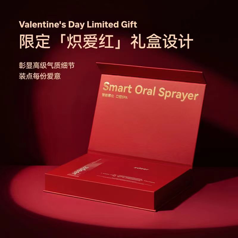 左点zdeer 电子口喷持久留香接吻神器口腔清新剂 【炽爱礼盒】青豆色机身+3雾弹 ZD-PW8
