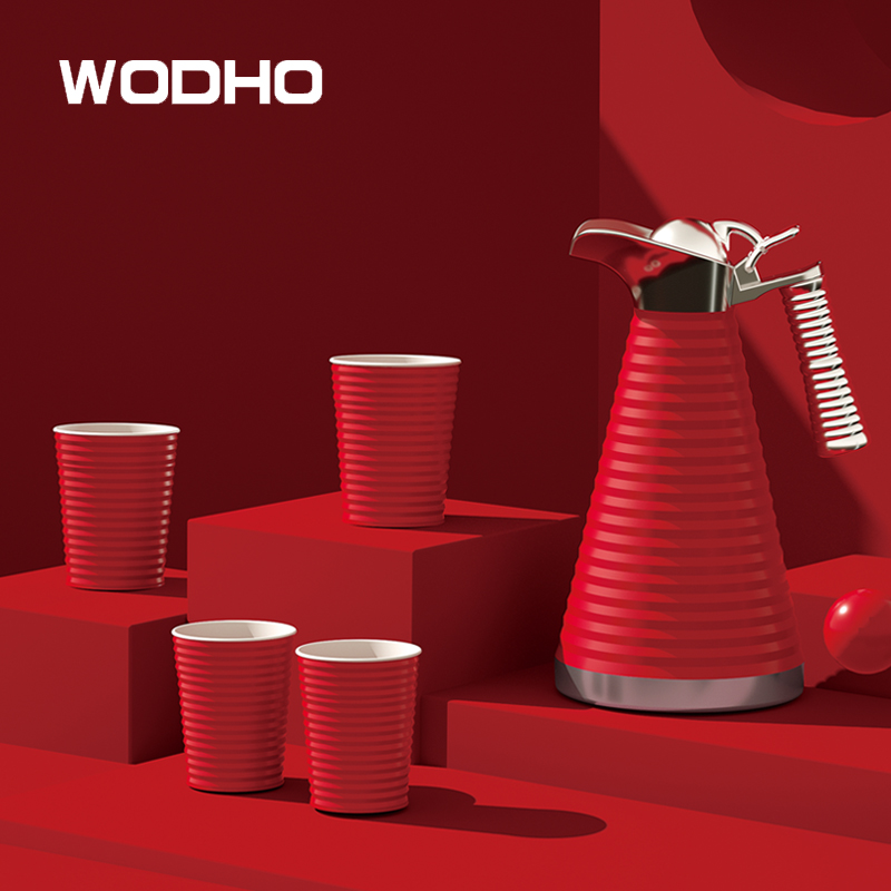 万德霍 波尔多红套装水壶 一壶四杯 WDH-G0220509