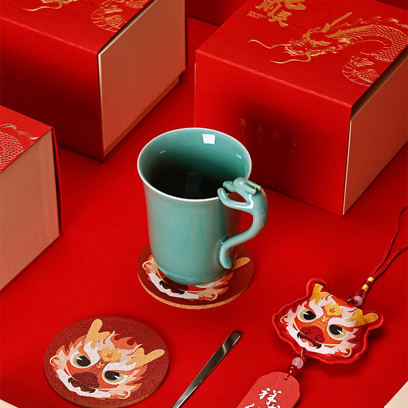 東作家 有龙则灵 茶具新年春节红包香囊套装文创龙年本命年生日礼物