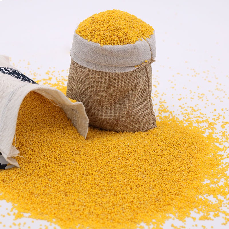 孟克河 正宗内蒙古敖汉旗有机石碾黄小米 石碾小米1kg*2袋