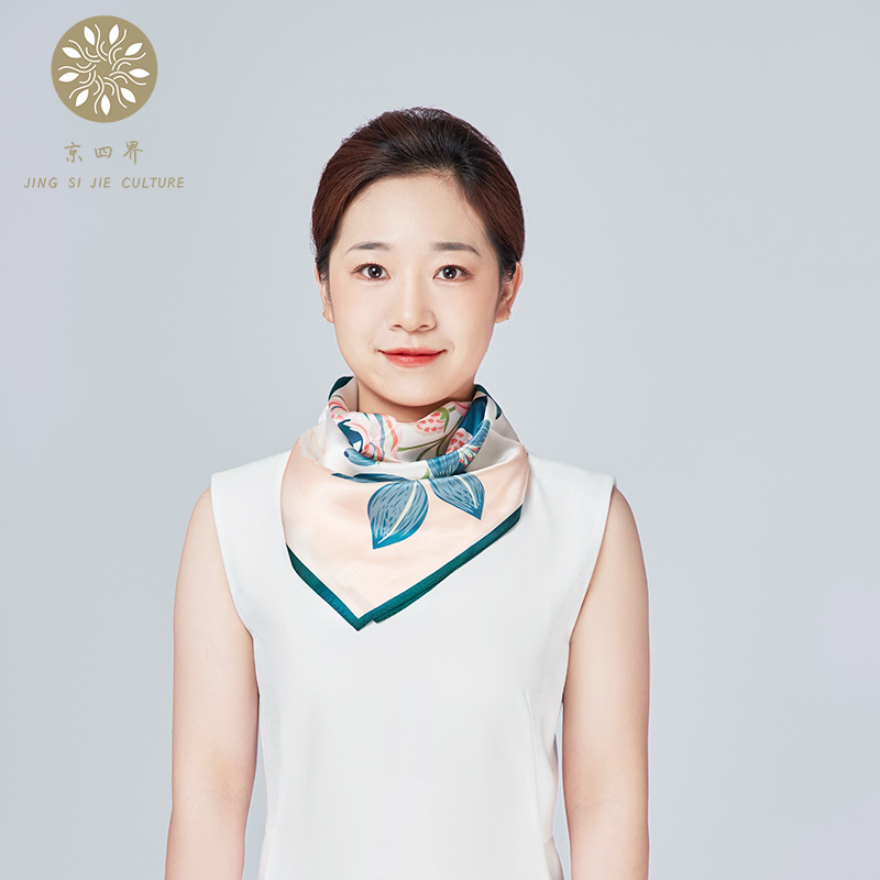 京四界 玫瑰有约仿丝丝巾 JSJF-65001