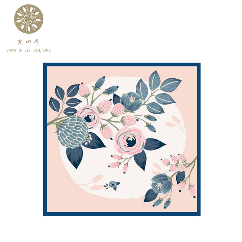 京四界 玫瑰有约仿丝丝巾 JSJF-65001