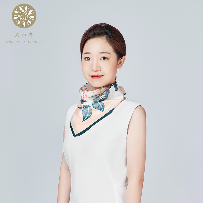 京四界 玫瑰有约仿丝丝巾 JSJF-65001