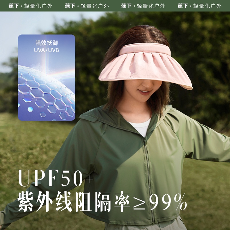 蕉下 春夏礼盒套装（纭际系列贝壳女士户外防晒空顶帽1个+零触系列防晒袖套1对）颜色随机