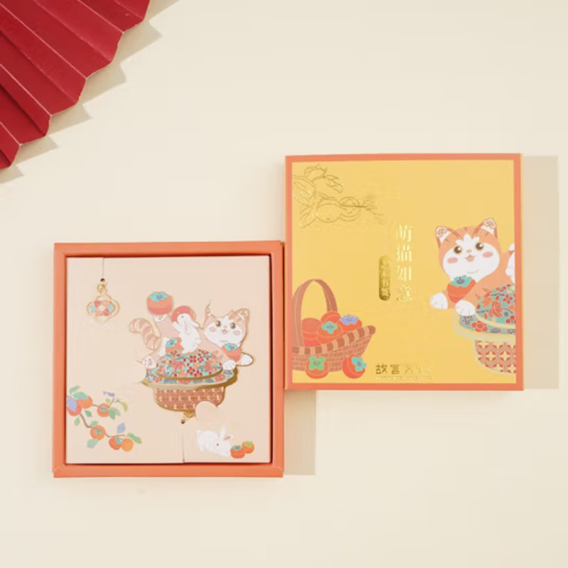 故宫文化 萌猫如意艺术书签 学生文具中国风文创礼品 生日礼物 事事顺意款