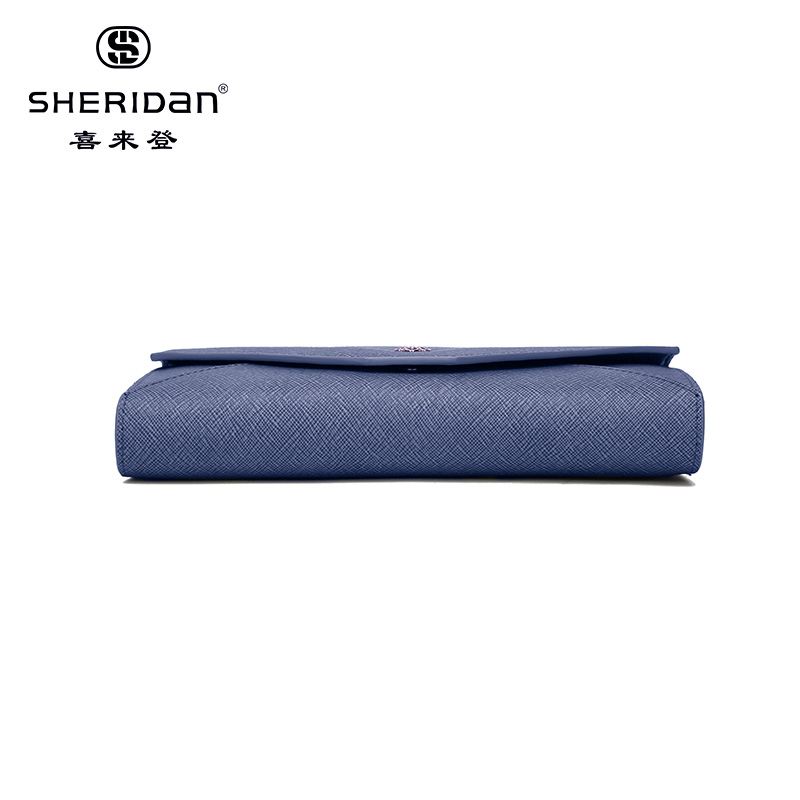 喜来登SHERIDAN 女士钱包长款手拿钱夹新款韩版青年简约钱包 蓝色NL180433S