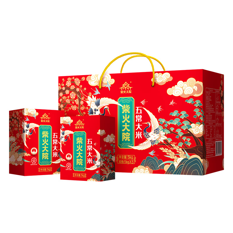 柴火大院 五常大米礼盒5kg