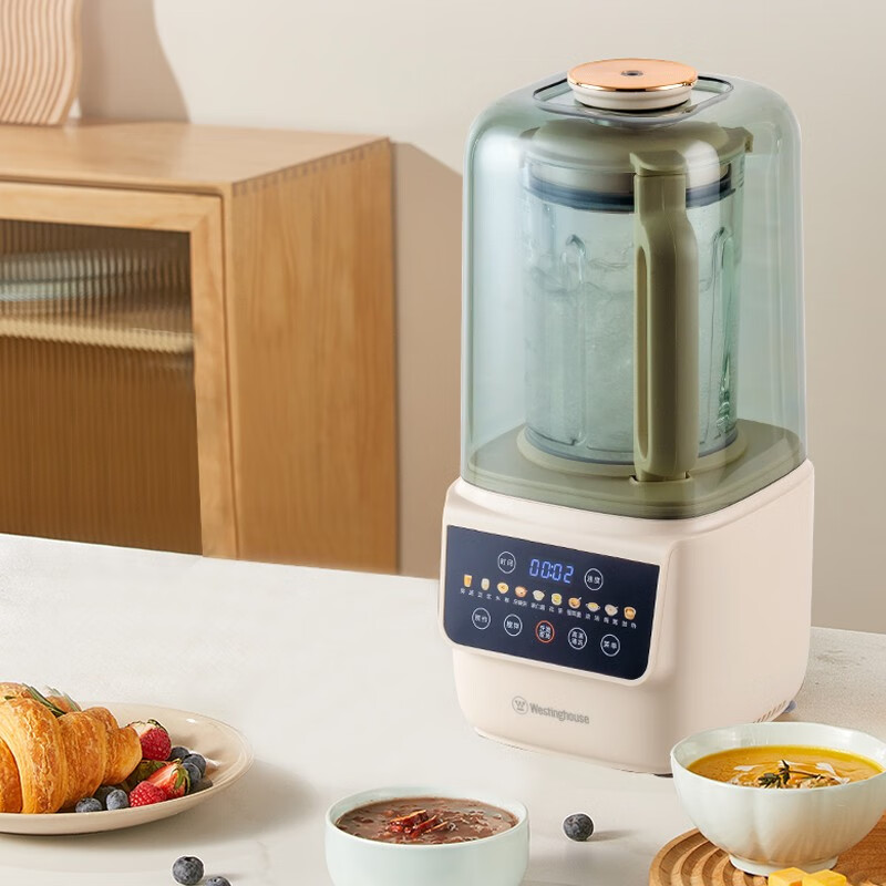 西屋Westinghouse 柔音破壁机家用加热全自动小型豆浆机静低音多功能料理机1.5L WPB15J24