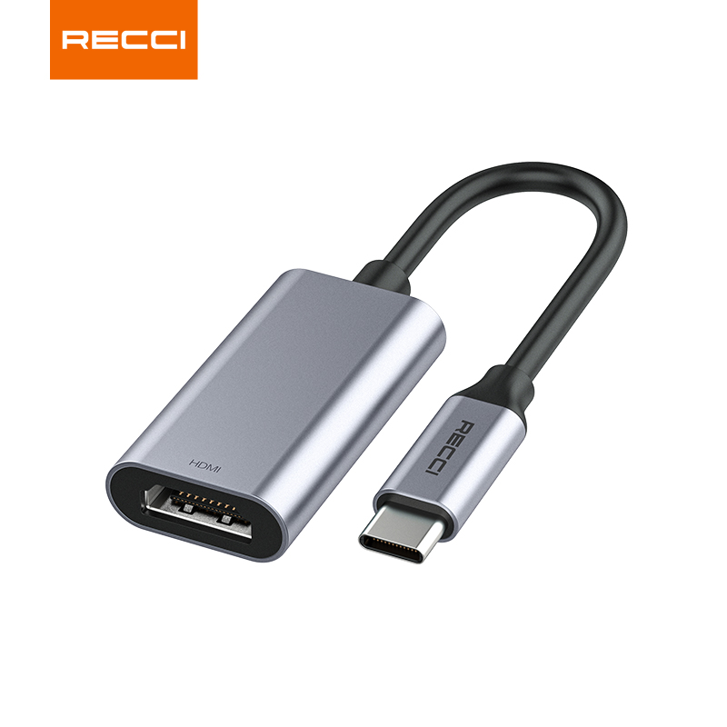 Recci锐思 RH11转接线Type-c转HDMI高清4K HUB