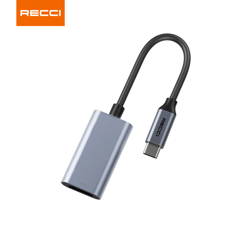 Recci锐思 RH11转接线Type-c转HDMI高清4K HUB