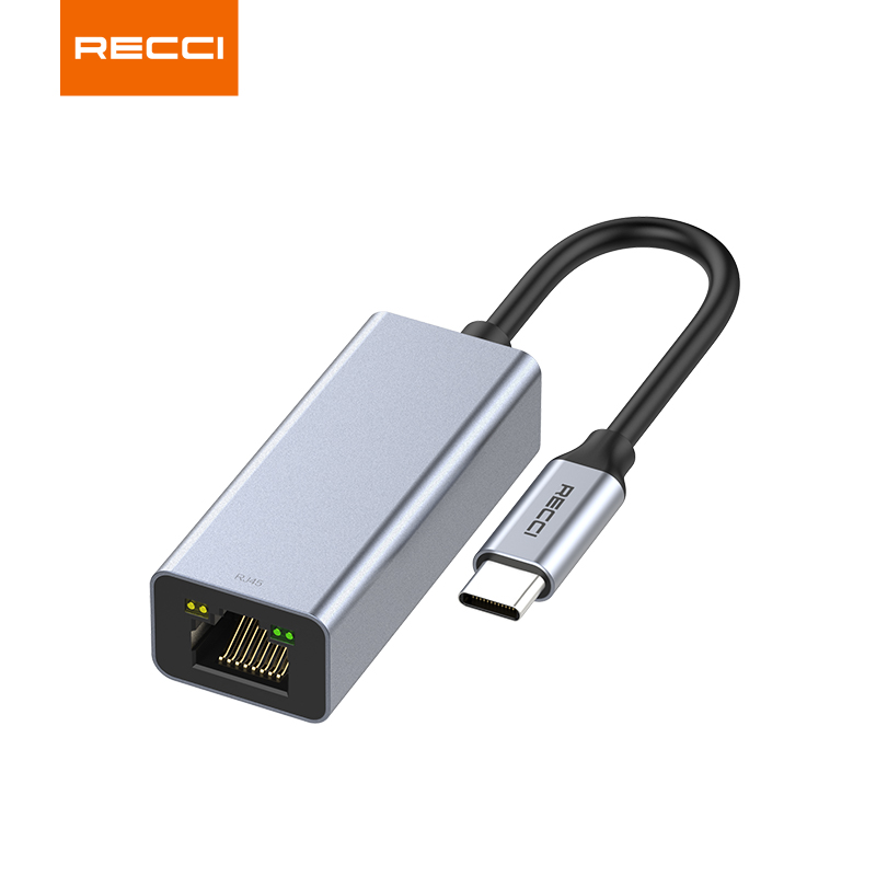 Recci锐思 RH10 转接线网口支持Type-c转RJ45 HUB
